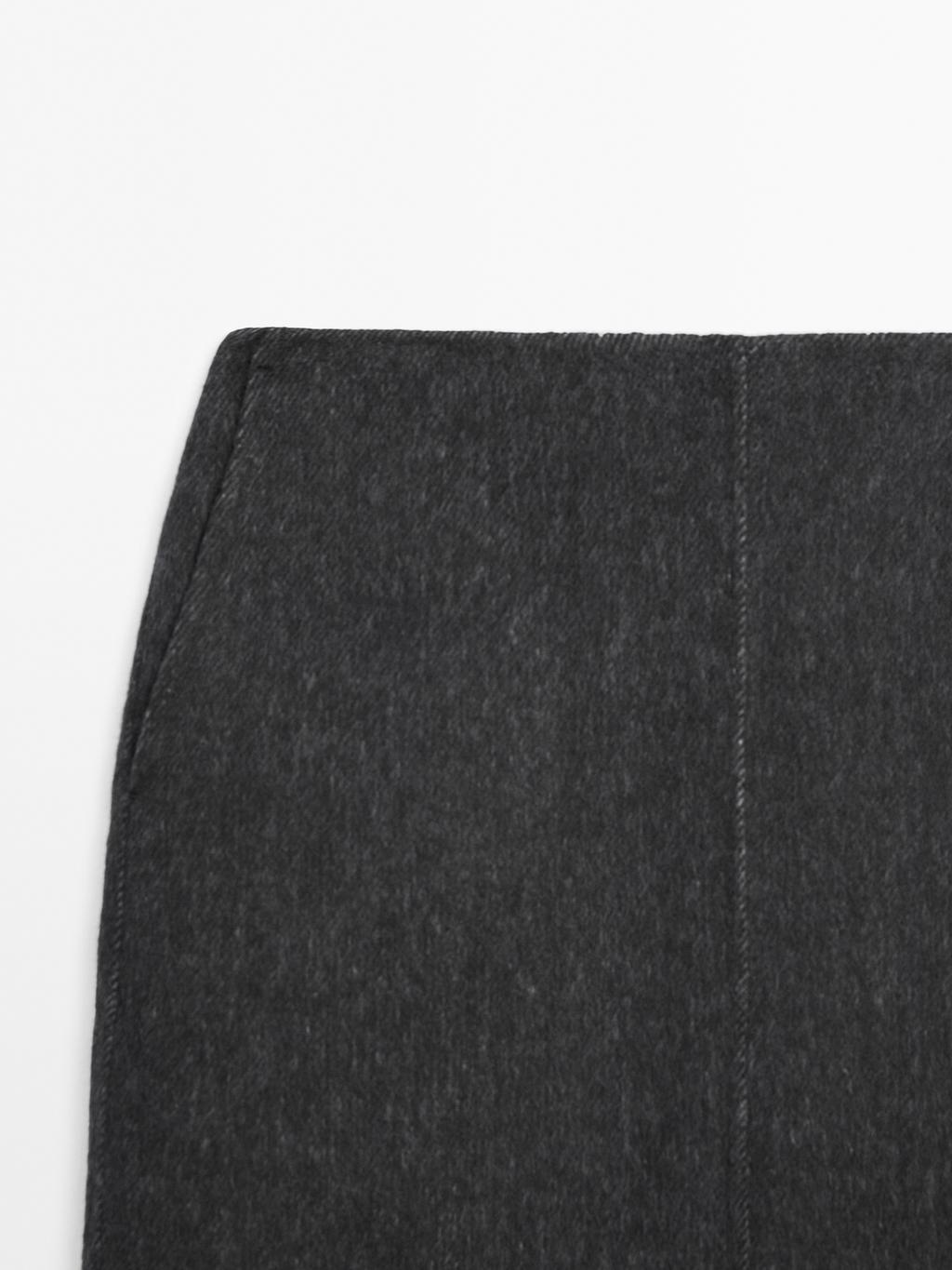 Short faux fur skirt