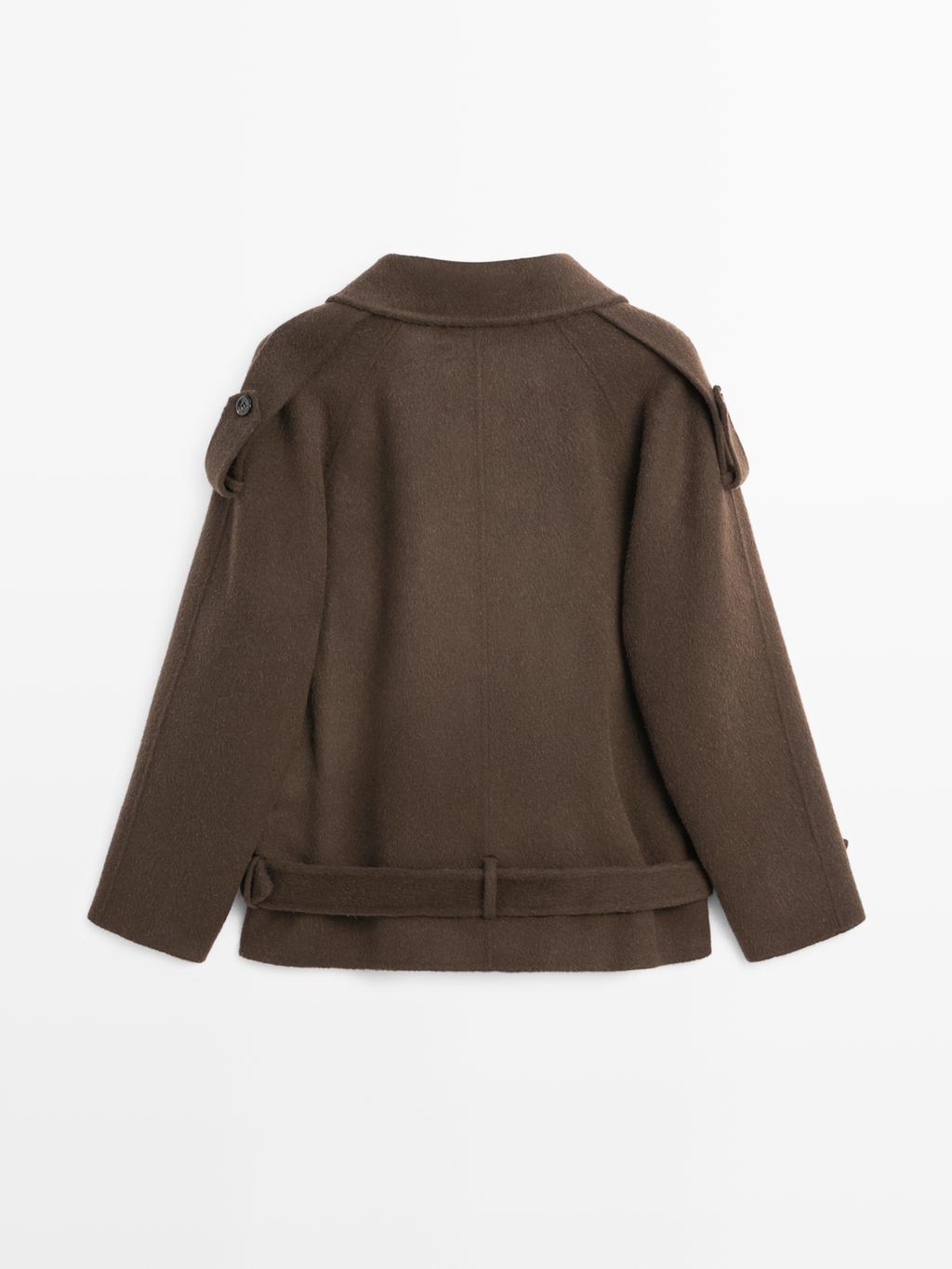 Wool blend trench coat