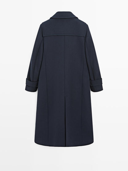 Long coat with toggles