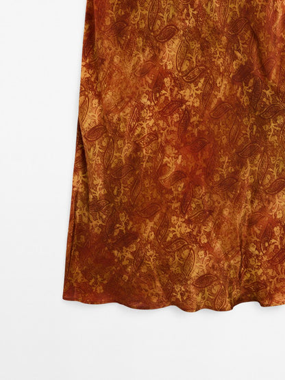 Long flowing printed dress