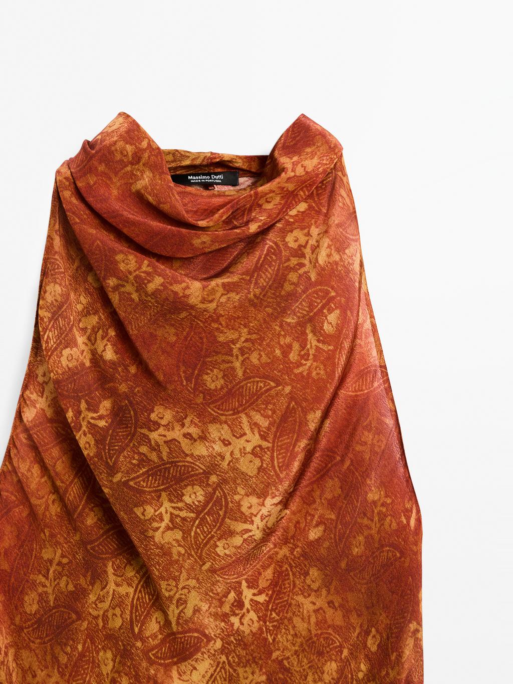 Long flowing printed dress