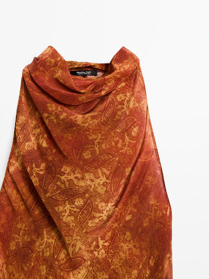 Long flowing printed dress