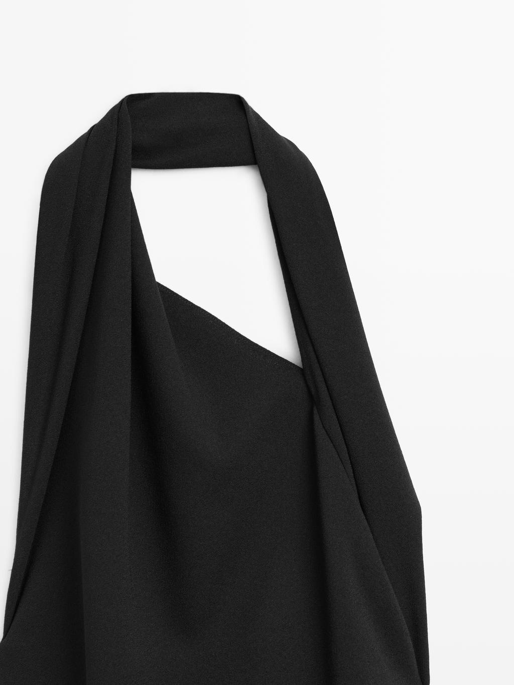 Long halter dress with back detail - LIMITED