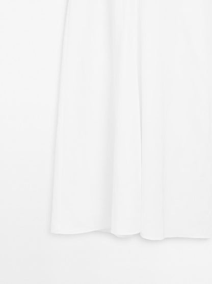 Flared V-neck midi dress