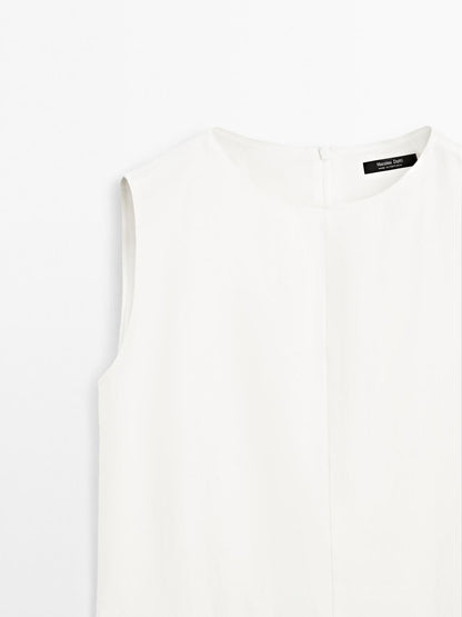 Midi dress with belt detail