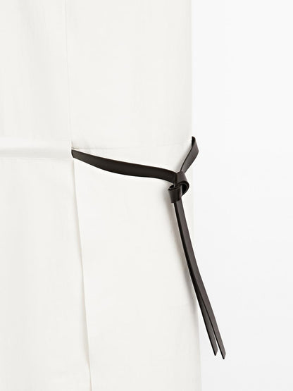 Midi dress with belt detail