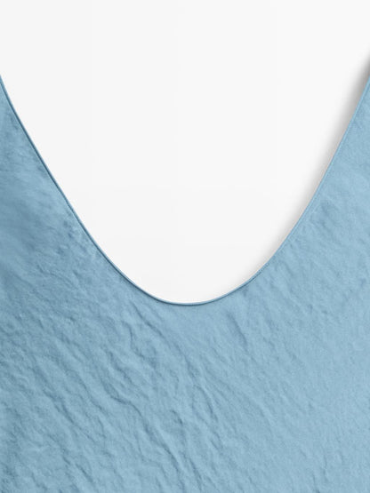 Long flowing satin dress