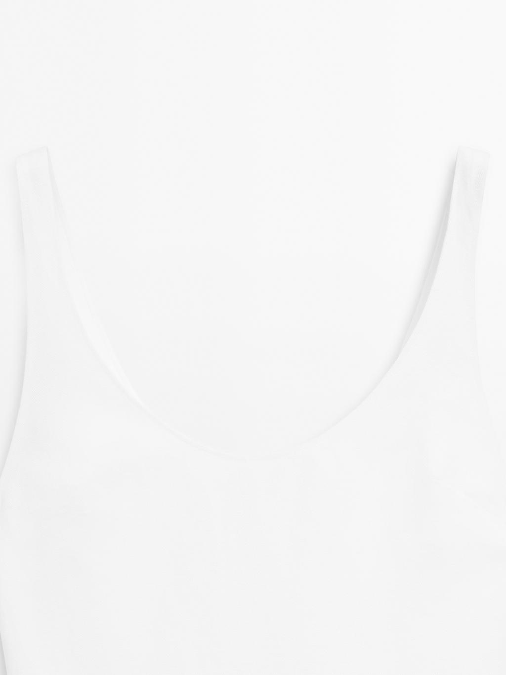 Cotton blend flounce midi dress