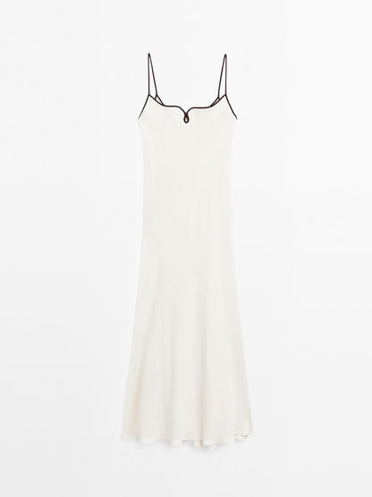 Satin camisole midi dress