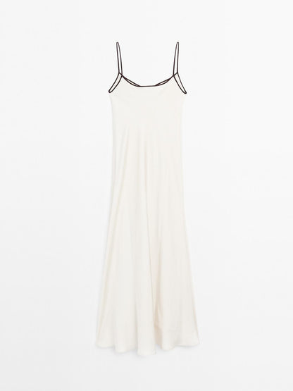 Satin camisole midi dress