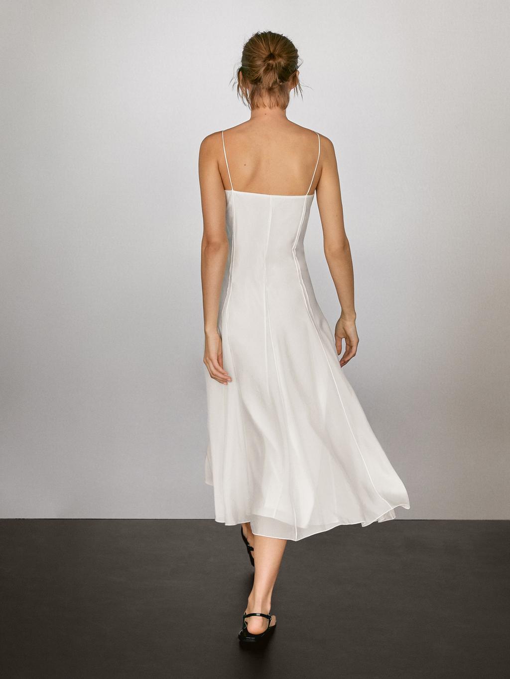 Flowing strappy midi dress