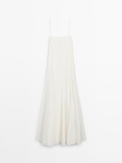 Flowing strappy midi dress