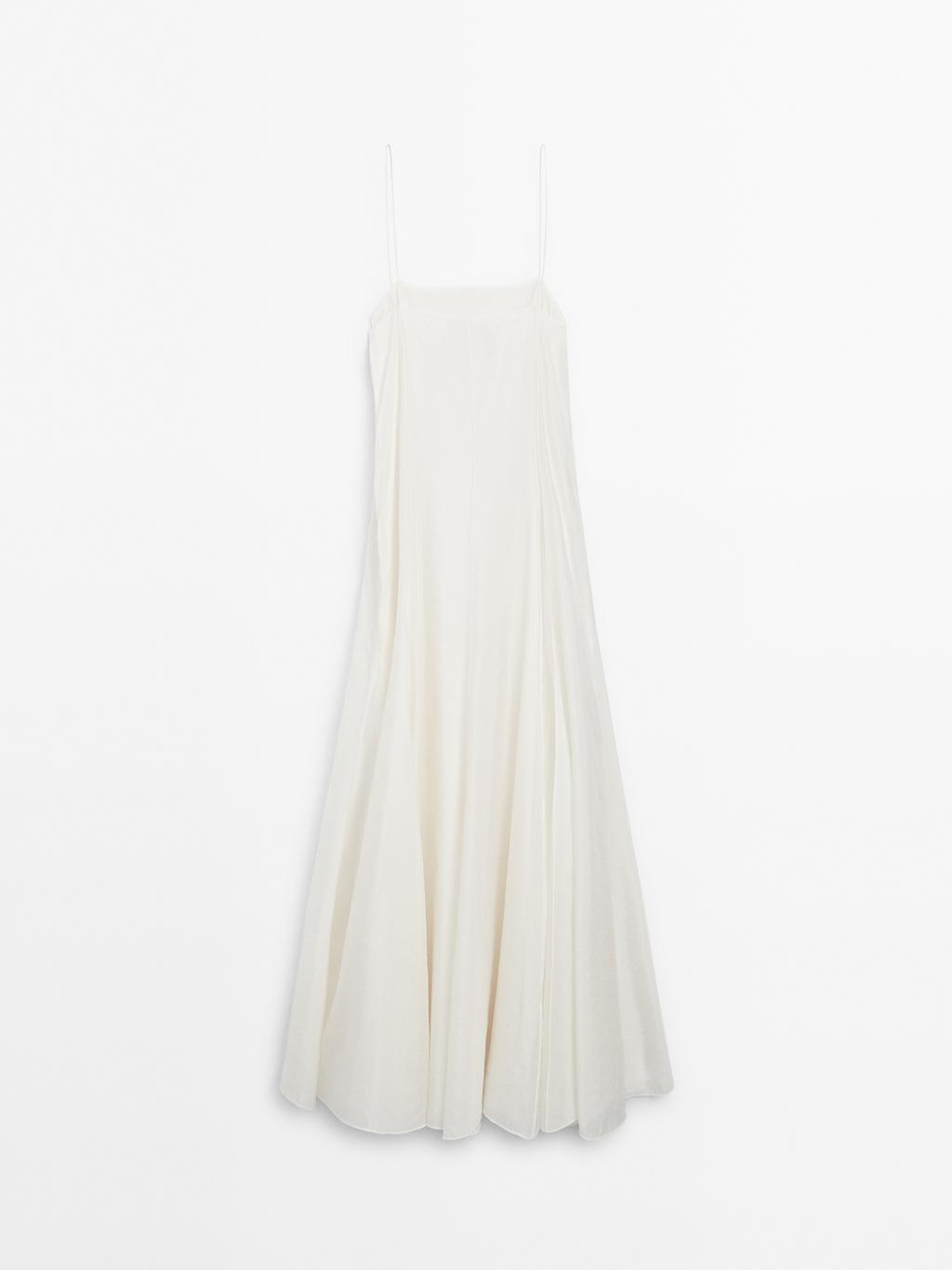 Flowing strappy midi dress