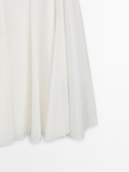 Flowing strappy midi dress