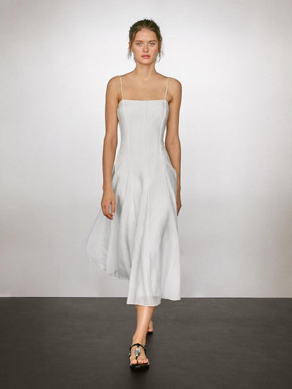 Flowing strappy midi dress