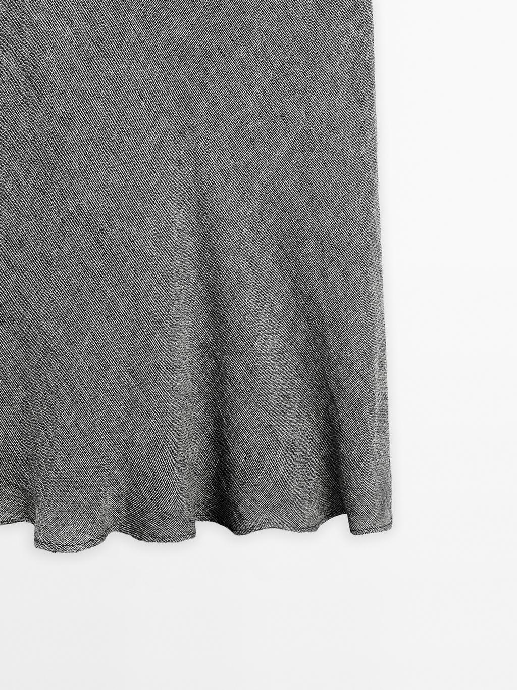 100% linen midi dress