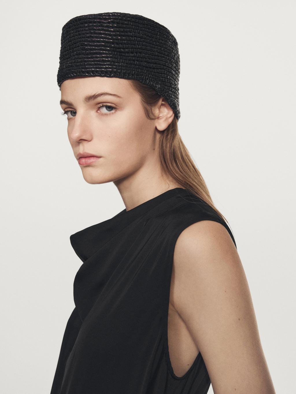 Flowing satin jumpsuit