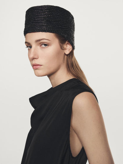 Flowing satin jumpsuit