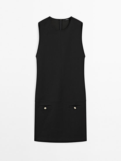 Short dress with button details