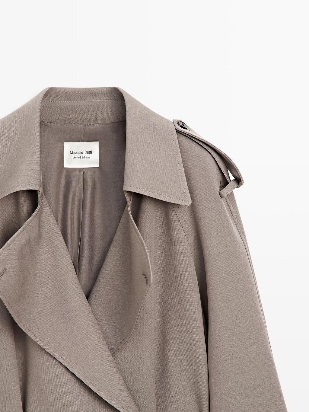 100% wool oversize trench coat - LIMITED