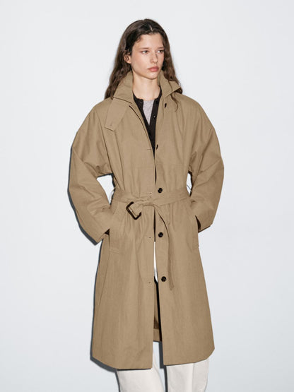 Cotton blend trench coat