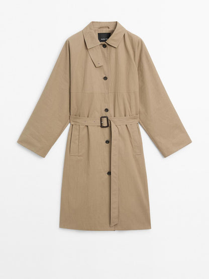 Cotton blend trench coat