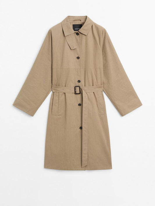 Cotton blend trench coat