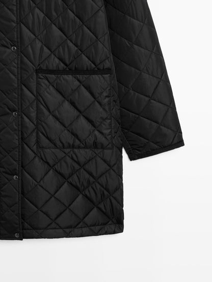 Lightweight water-repellent puffer jacket