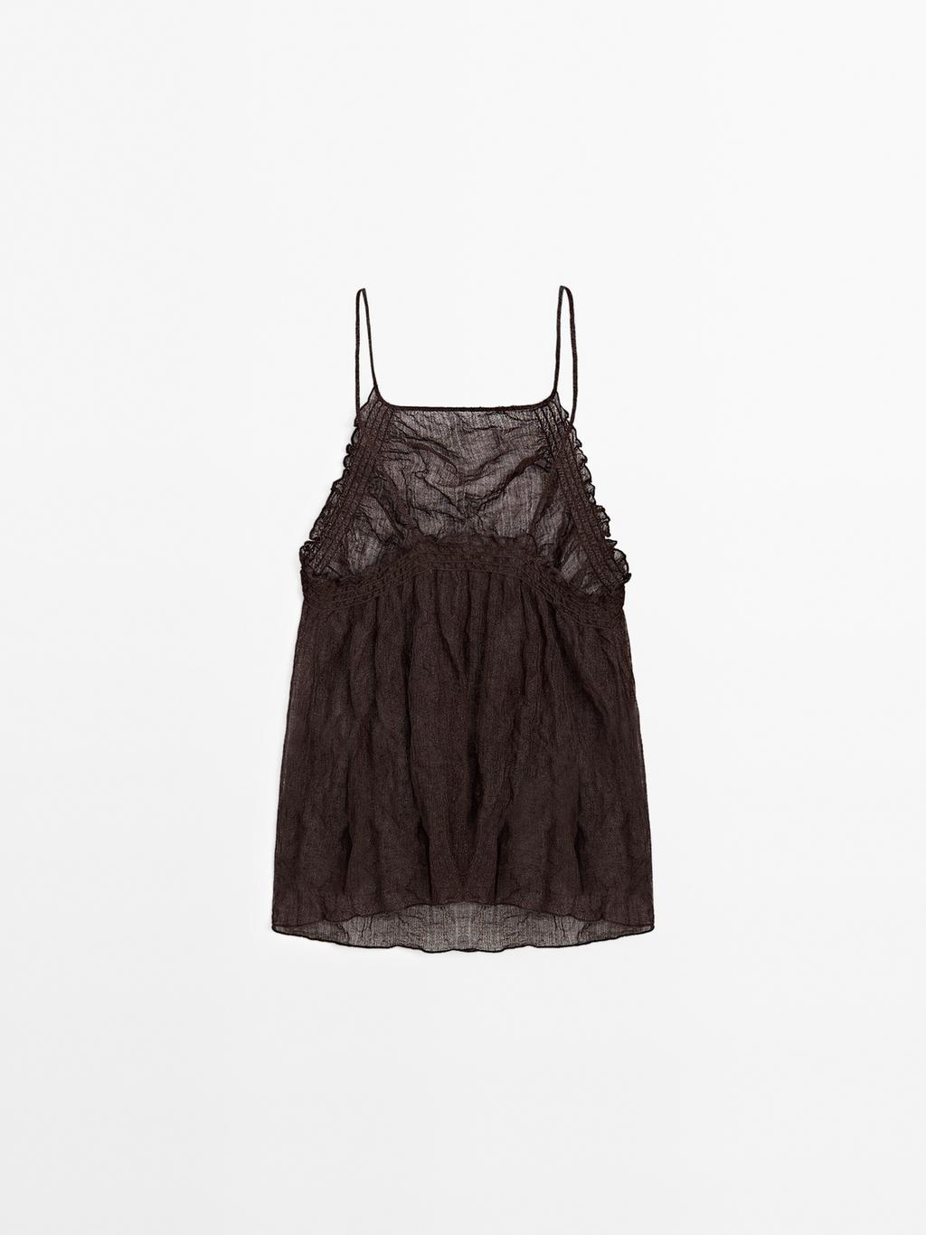 Open back halter top