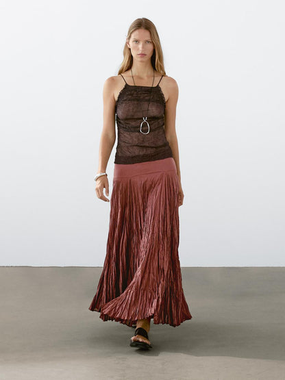 Open back halter top