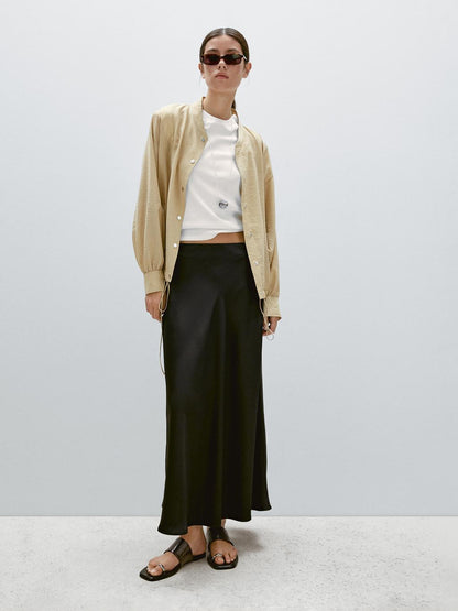 Cotton T-shirt with short raglan sleeves