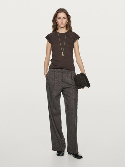 Cotton T-shirt with short raglan sleeves