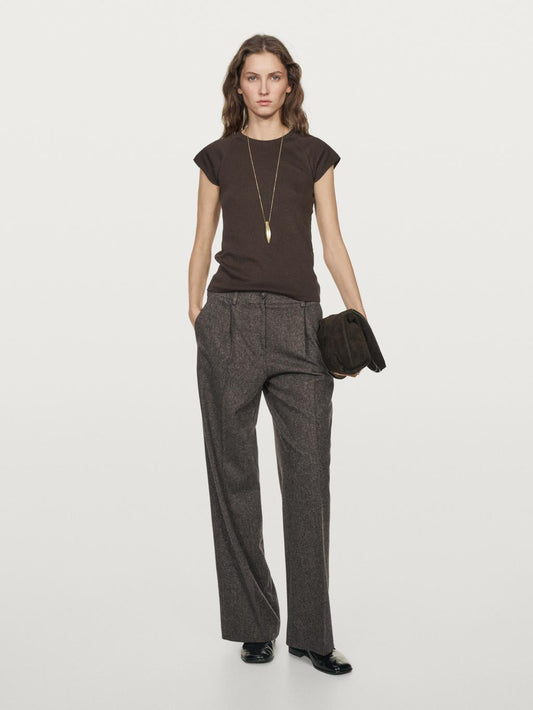 Cotton T-shirt with short raglan sleeves