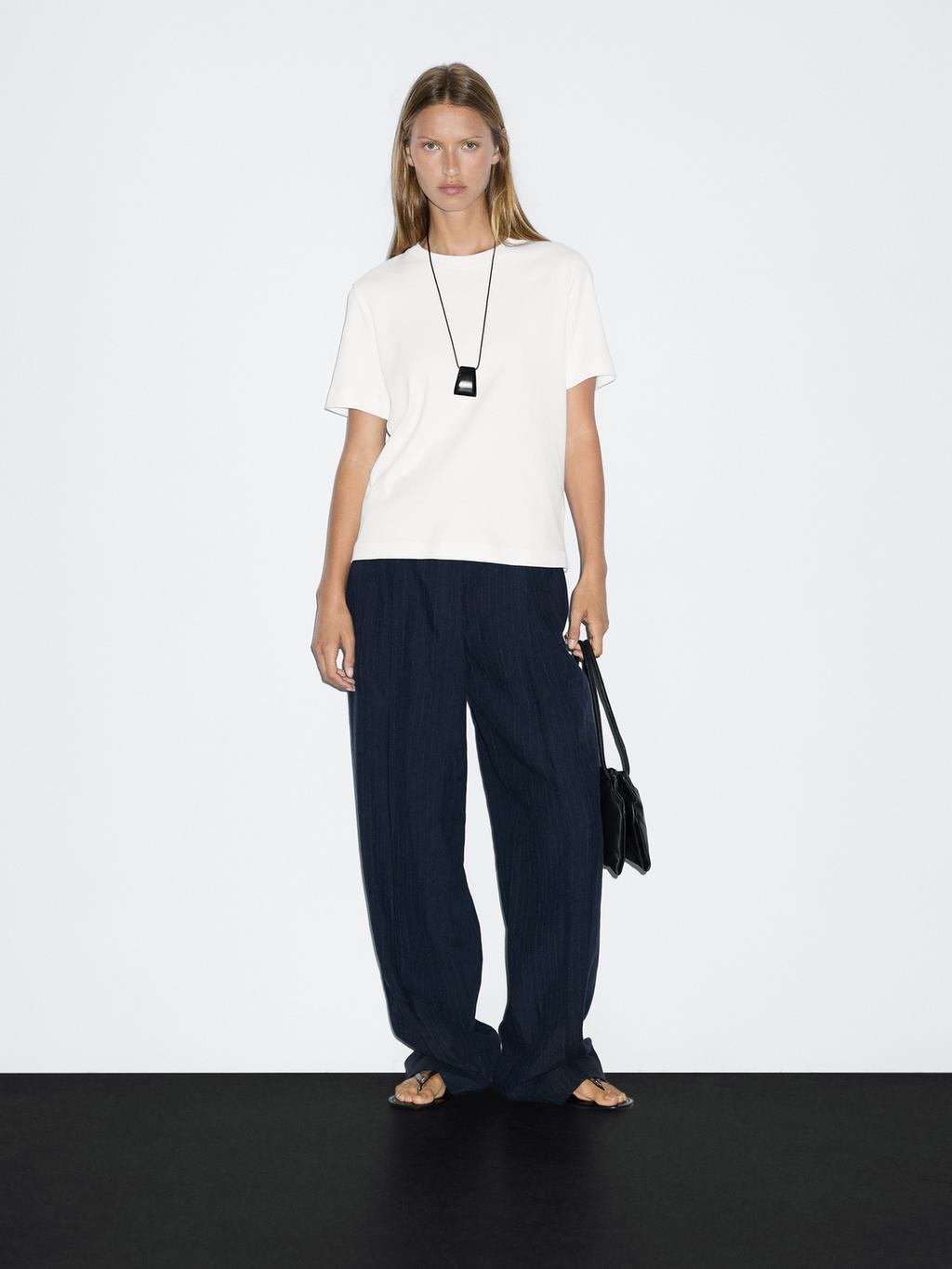 100% cotton interlock crew neck T-shirt