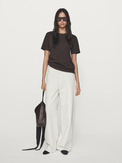 100% cotton interlock crew neck T-shirt