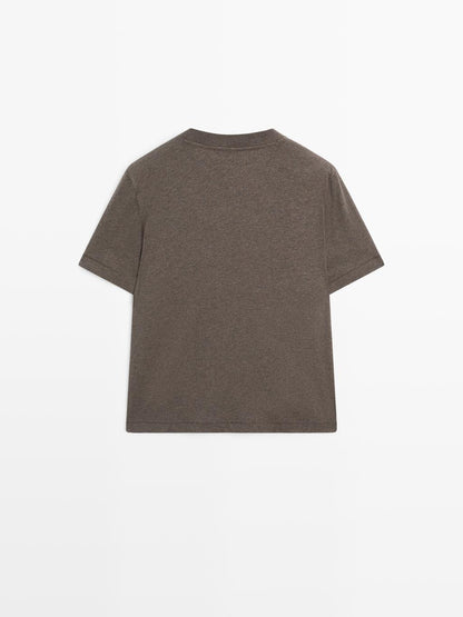 Short sleeve melange T-shirt