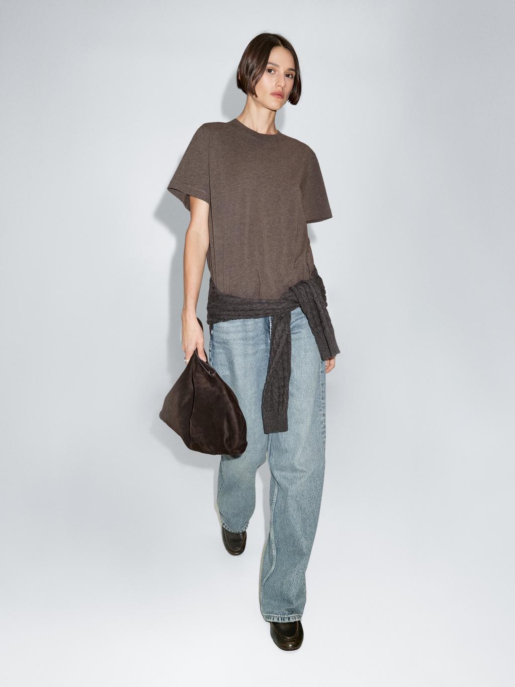 Short sleeve melange T-shirt