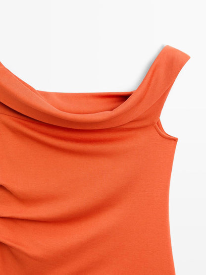 Draped top with knot detail