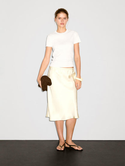 Ribbed heavy weight short sleeve T-shirt