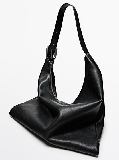 Nappa leather maxi bag