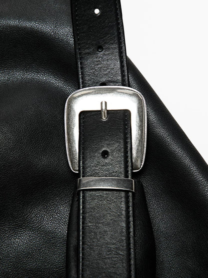 Nappa leather maxi bag