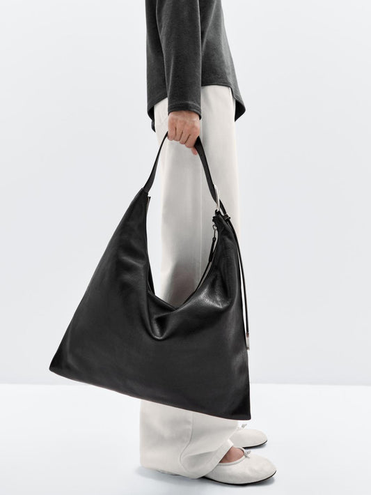 Nappa leather maxi bag