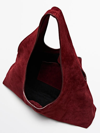 Medium split leather lady bag