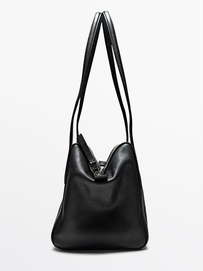 Nappa leather satchel bag