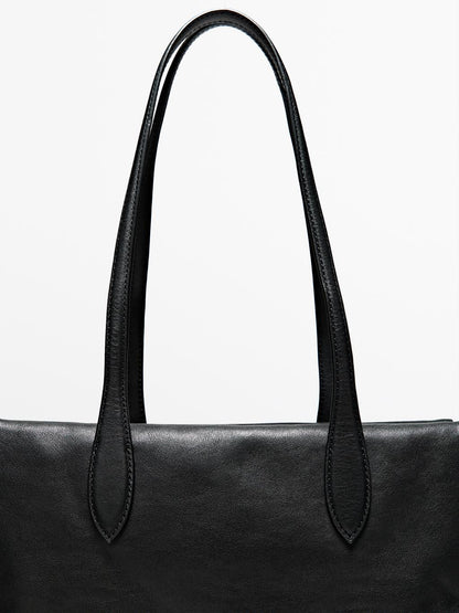 Nappa leather satchel bag