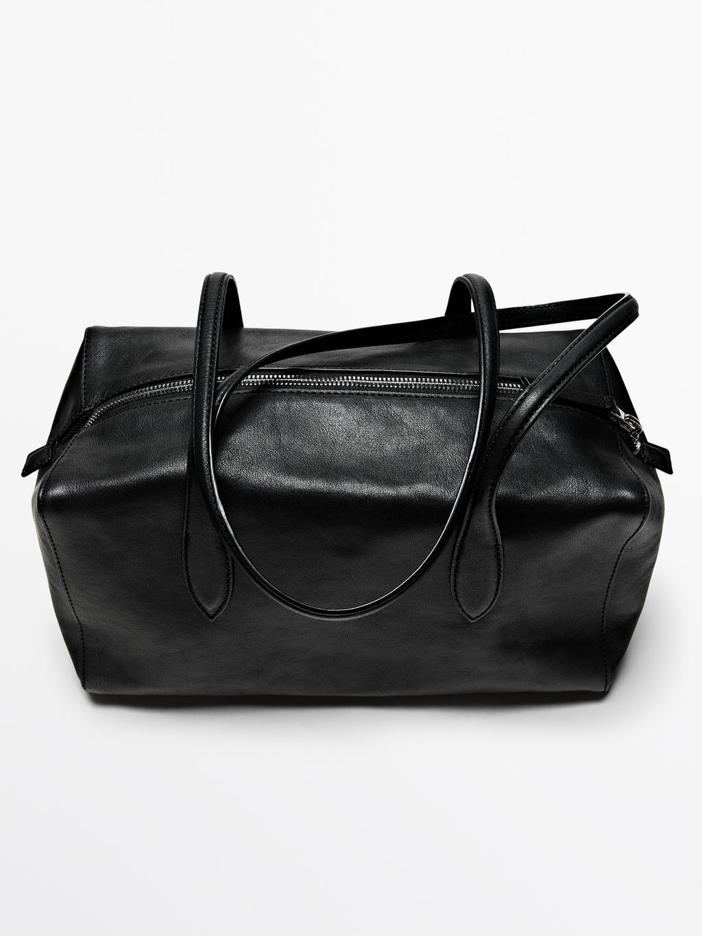 Nappa leather satchel bag