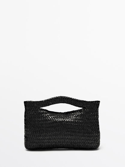 Woven nappa leather mini bag