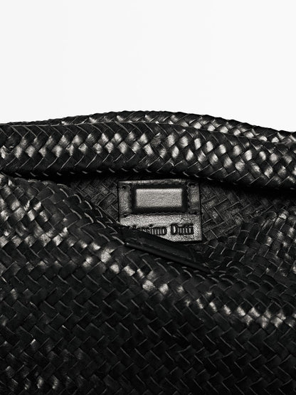 Woven nappa leather mini bag