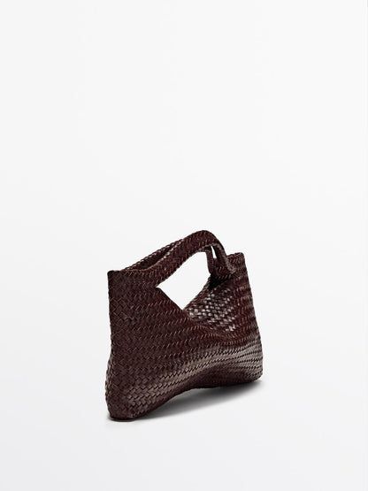 Medium woven nappa leather bag