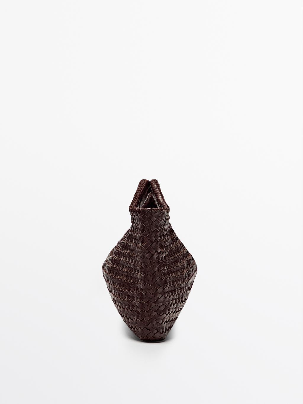 Medium woven nappa leather bag